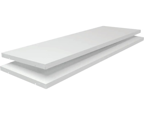 Regalboden Schulte 1200x35x400 mm, 2er-Pack, Stecksystem, weiß