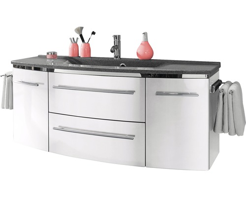 Waschtischunterschrank mit zwei Schubladen, Waschbecken und Armatur