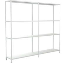 Steck-Grundregal und Anbauregal weiß 2000x1800x350 mm, 8 Böden, Set-thumb-0 Steck-Grundregal und Anbauregal weiß 2000x1800x350 mm, 8 Böden, Set-thumb-0