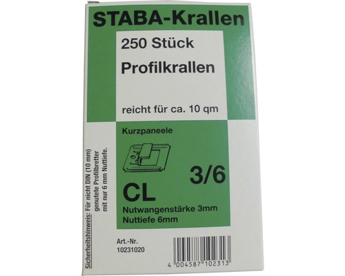 STABA-Krallen Packung mit 250 Profilkrallen
