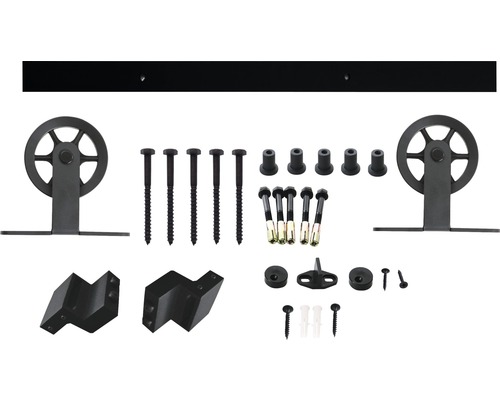 Schiebetürbeschlag Set mit Schiene und Zubehör