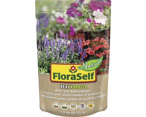 Beetpflanzendünger & Balkonpflanzendünger FloraSelf Nature BIORGA 1,5 kg-0