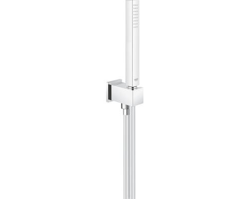 Hamdbrause Set Grohe Euphoria Cube Stick 26405000 inkl. Brauseschlauch 125 cm chrom Quadratische Duschstange mit Handbrause