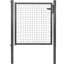 Metallzauntor mit quadratischem Gitter