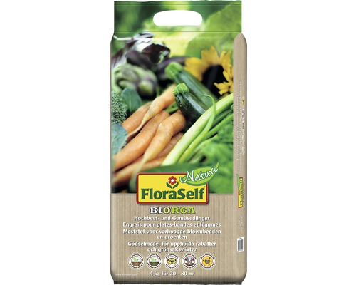 Gemüse- & Hochbeetdünger FloraSelf Nature BIORGA vegan 4 kg Gemüse- & Hochbeetdünger FloraSelf Nature BIORGA vegan 4 kg
