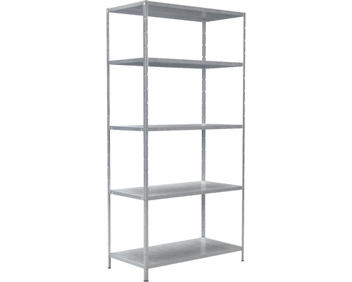 Steckregal Schulte Regalwelt verzinkt 2000 x 1000 x 500 mm 5 Böden Tragkraft 425 kg Metallregal mit fünf Ablagen