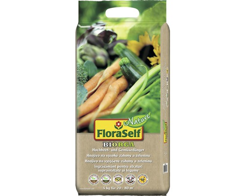 Gemüsedünger & Hochbeetdünger FloraSelf Nature BIORGA vegan 4 kg