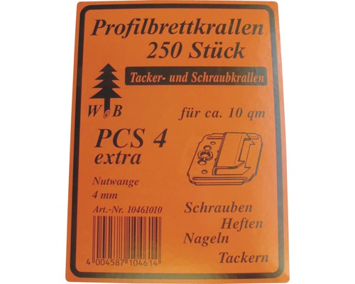 Profilbrettkrallen, 250 Stück, für circa 10 Quadratmeter