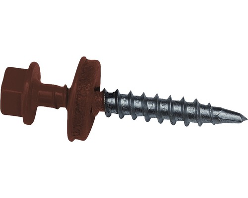PRECIT Schrauben 4,8 mm x 35 mm lichtbraun Pack = 20 St Dachschraube mit Dichtscheibe