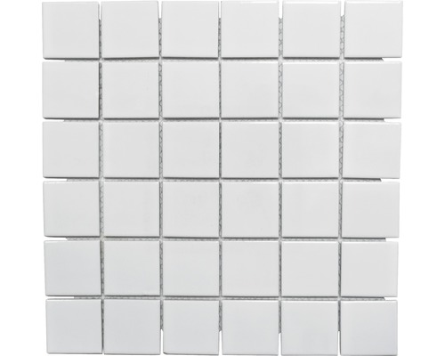 Keramikmosaik Quadrat CD 102 30,0x30,0 cm weiß