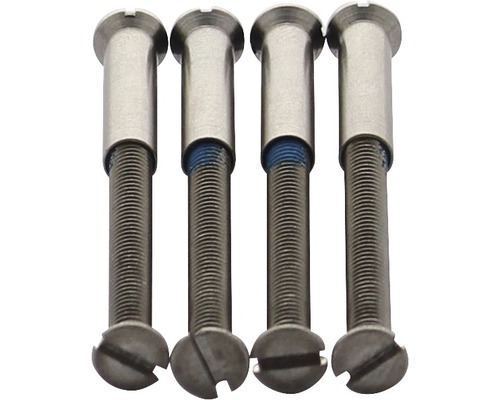 Hülsenschrauben + Hülsenmutter M4x40 mm zur Montage für Türdrücker je 4 Stück Edelstahl Hülsenschrauben + Hülsenmutter M4x40 mm zur Montage für Türdrücker je 4 Stück Edelstahl