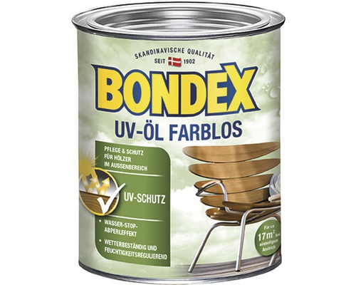 BONDEX UV Holzöl universal farblos 750 ml Dose Bondex UV-Öl farblos für den Aussenbereich