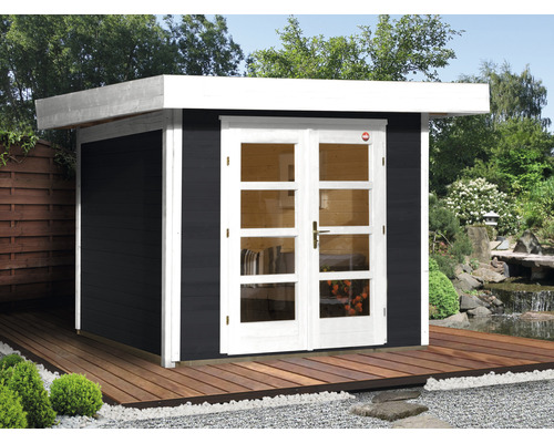 Gartenhaus weka Designhaus 126 Gr.3 mit Fußboden 356 x 375 cm anthrazit