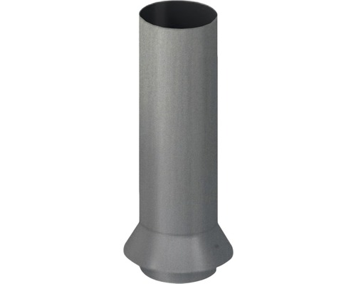 PRECIT Kanalisationsanschluss für Fallrohr Stahl rund Magnelis® grau NW 87 mm 400 mm Metallrohr mit Fuß