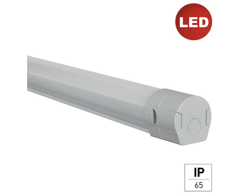 LED (Feuchtraum-)Wannenleuchte Pro 18 W 1-flammig mit Leuchtmittel 2000 lm 4000 K kaltweiß IP65 L 620 mm, grau