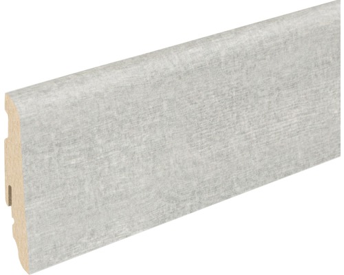 SKANDOR Sockelleiste Adana Wood grau FOFA823 FU60L 19 x 58 x 2400 mm Sockelleiste mit Holzstruktur