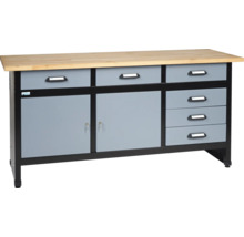 Werkstatt-Set Küpper 1700 mm bestehend aus Werkbank und Hängeschrank mit Lochwand (Hinweis: Dieses Set ist nicht mit einer Sonderhöhe konfigurierbar!)-thumb-1 Werkstatt-Set Küpper 1700 mm bestehend aus Werkbank und Hängeschrank mit Lochwand (Hinweis: Dieses Set ist nicht mit einer Sonderhöhe konfigurierbar!)-thumb-1