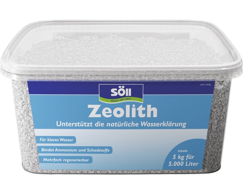 Filtermaterial Zeolith Söll 5 kg zur natürlichen Wasserklärung für Gartenteich