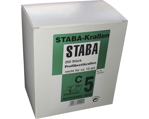 Packung Staba Krallen zur Profilbrettbefestigung, 250 Stück