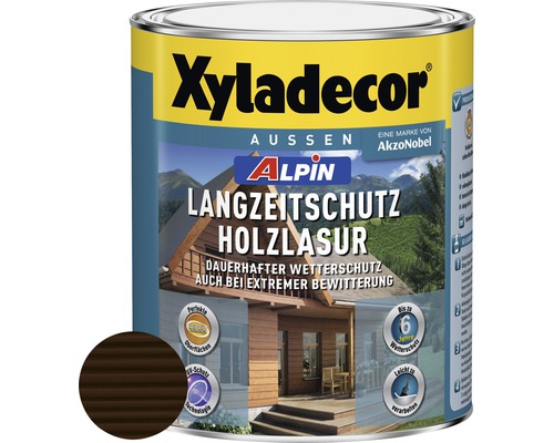 XYLADECOR Alpin Langzeitschutz Holzlasur palisander 1 l