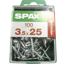 Spax Schrauben 3,5 x 25 Millimeter, 100 Stück Packung
