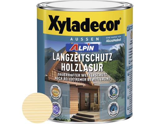 XYLADECOR Alpin Langzeitschutz Holzlasur farblos 1 L Xyladecor Holzlackdose für den Aussenbereich