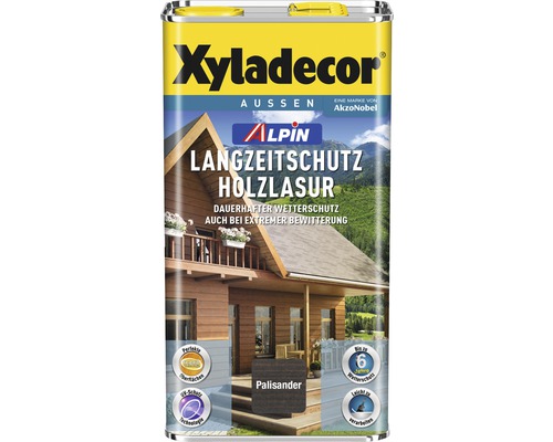 Xyladecor Langzeitschutz Holzlasur für den Außenbereich im Farbton Palisander
