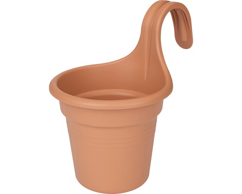 Blumenkasten elho Green Basics Kunststoff Ø 18x26 cm terracotta inkl. Halterung Balkonkasten zum Hängen