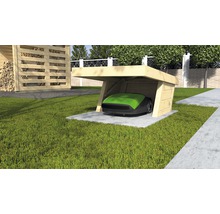 Mährobotergarage weka Flachdach 86x124x54 cm natur