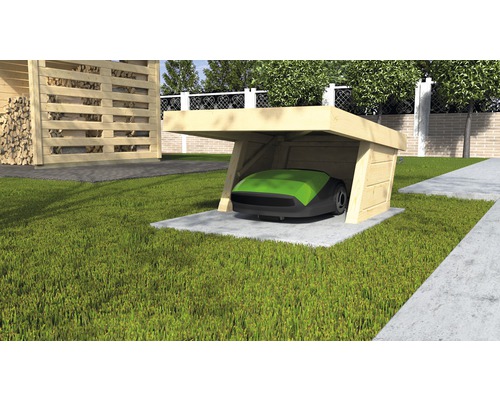 Mährobotergarage weka Flachdach 86x124x54 cm natur