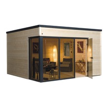 Gartenhaus weka Designhaus Cubilis 412 Gr.1 mit selbstklebender Dachfolie und Fußboden 380 x 300 cm natur-thumb-1 Gartenhaus weka Designhaus Cubilis 412 Gr.1 mit selbstklebender Dachfolie und Fußboden 380 x 300 cm natur-thumb-1