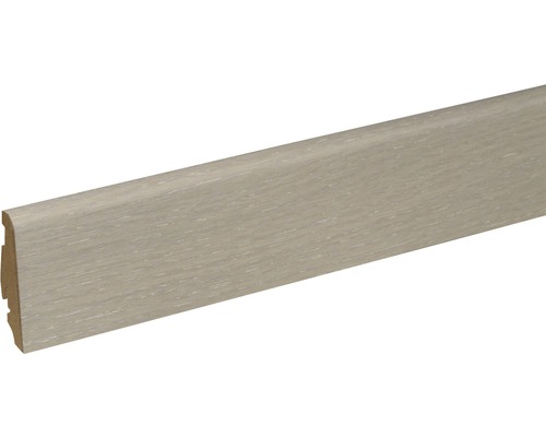 SKANDOR Sockelleiste Eiche weiß FLEI202 SU60L 19 x 58 x 2400 mm Sockelleiste aus Holz