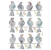 Tapete mit Vogelmuster auf Ästen