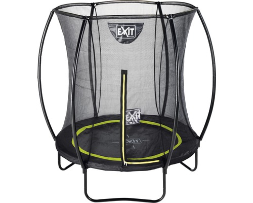 Schwarzes Gartentrampolin mit Sicherheitsnetz