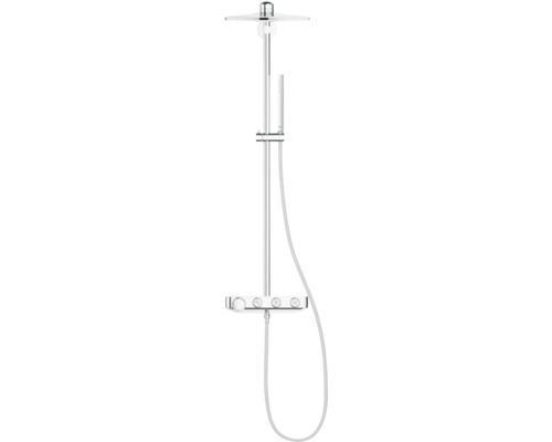 Duschsäule Grohe Euphoria SmartControl System mit Thermostat 26508LS0 chrom weiß Duschsystem mit Kopfbrause und Handbrause