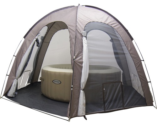 Aufblasbarer Whirlpool in einem Pavillon