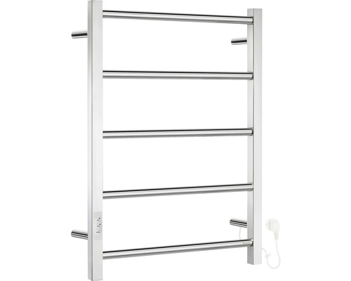 Elektrischer Badheizkörper Smedbo Dry 68,9x50x11,2 cm 40 W silber Handtuchwärmer aus Metall mit fünf Heizstäben