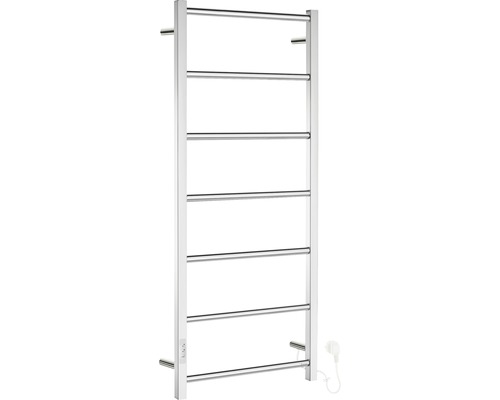 Elektrischer Badheizkörper Smedbo Dry 121,2x50x11,2 cm 65 W silber Elektrischer Handtuchwärmer mit sieben Heizstäben