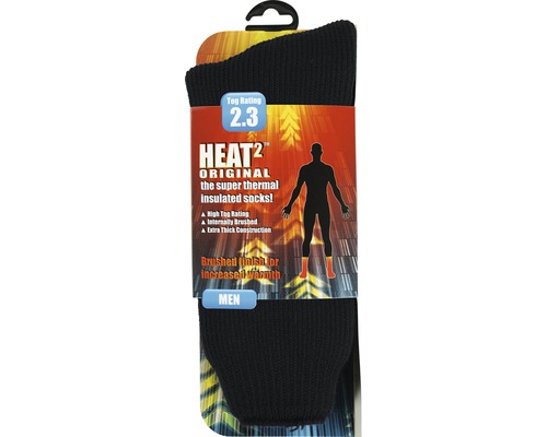 Verpackung schwarzer Thermosocken für Herren