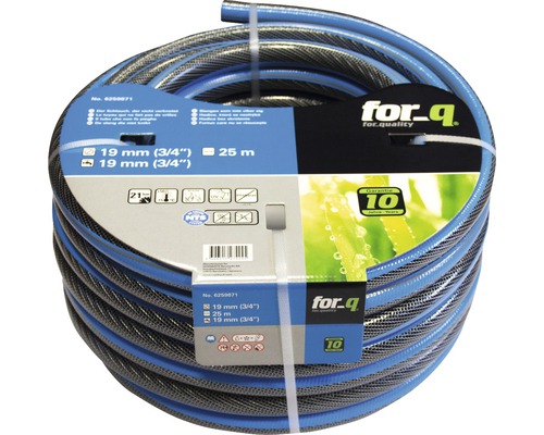 Gerollter Gartenschlauch, 19 Millimeter Durchmesser, 25 Meter Länge