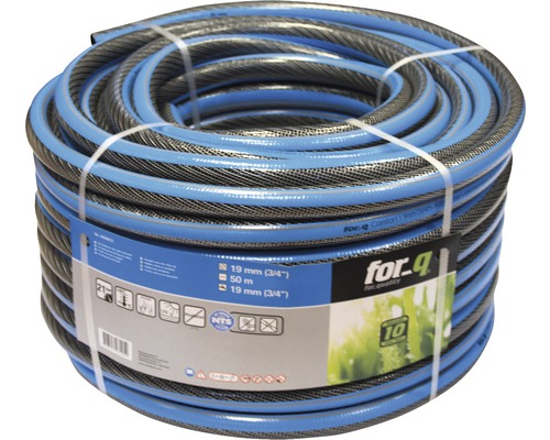 Gartenschlauch for_q Komfort Kunststoff 3/4 Zoll 50 m blau