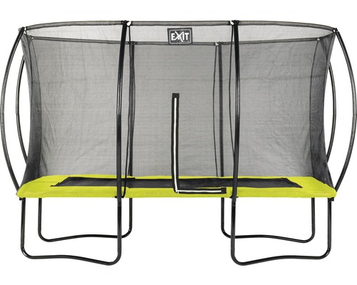 Trampolin EXIT Silhouette eckig 244x366 cm Netz lime