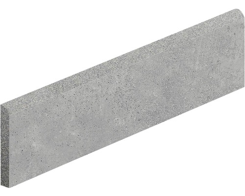 Feinsteinzeug Sockelfliese Mirava Hometek grey 7x60 cm lappato grau Beton Bordstein für den Garten- und Landschaftsbau