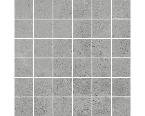 Keramikmosaik Mirava Hometek grey 29,8x29,8 cm grau matt Mosaikfliese mit Betonoptik