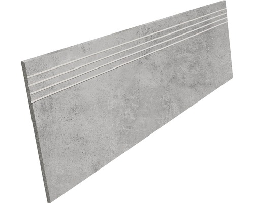 Feinsteinzeug Treppenstufe HOMEtek grey 30x120 cm lappato grau