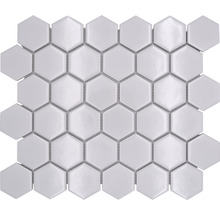 Mosaikfliese mit sechseckigen Elementen