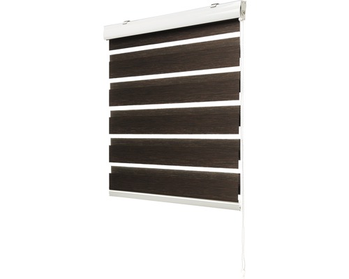 Doppelrollo mit horizontalen Streifen