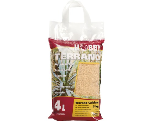 Hobby Terrano Kalzium Bodengrund für Terrarien, 4 Liter Packung