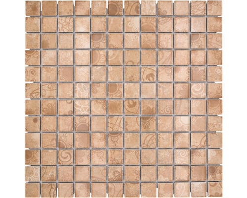 Keramikmosaik Quadrat LB 102 30,0x30,0 cm beige