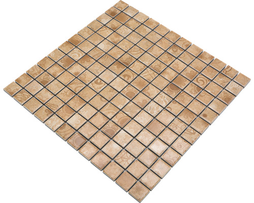 Mosaikfliese aus Keramik mit Dekor